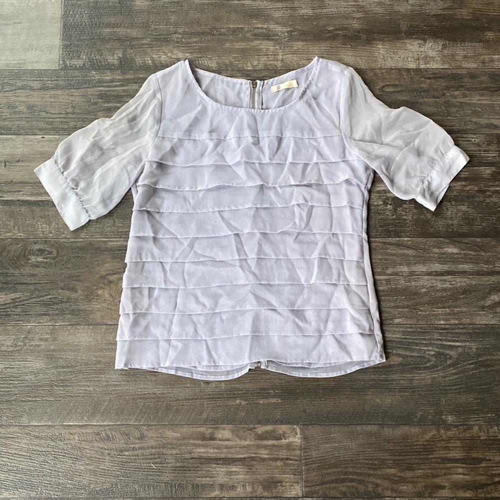 Tulle Zippered Top